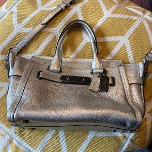Gorgeous Silver Coach purse/shoulder bag/clutch